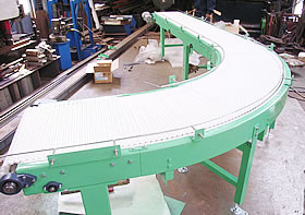カーブモジュラーベルトコンベア
